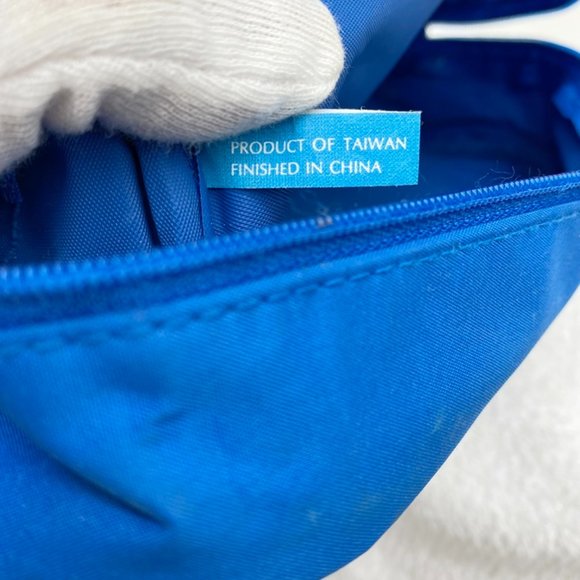 Estee Lauder Unisex Cosmetic Toiletry Case Blue Zip Top Side Handle Bag Vintage - Picture 9 of 9